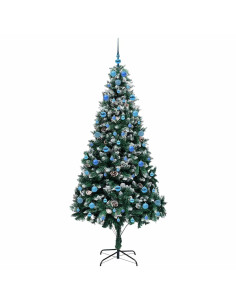 Albero di Natale artificiale con 300 LED Verde 210 cm