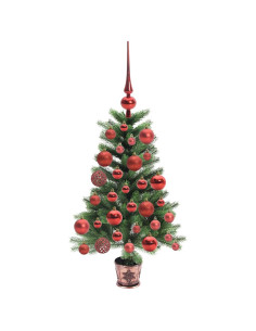 Albero di Natale con 150 LED con supporto Verde 65 cm PE