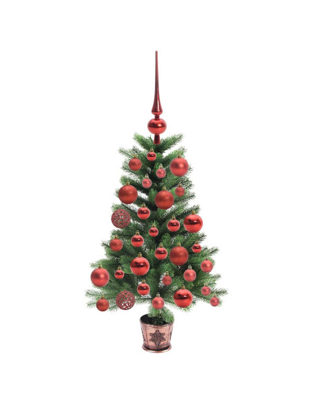 Albero di Natale con 150 LED con supporto Verde 65 cm PE
