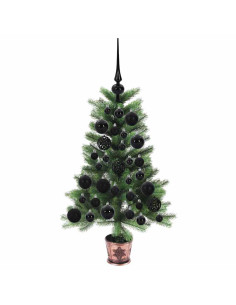 Albero di Natale con 150 LED con supporto Verde 65 cm PE