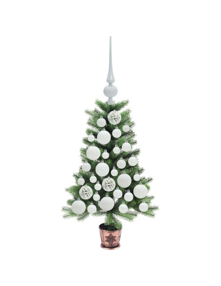 Albero di Natale con 150 LED con supporto Verde 65 cm PE