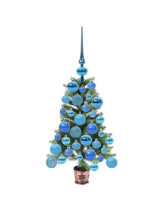 Albero di Natale con 150 LED con supporto Verde 65 cm PE