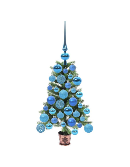 Albero di Natale con 150 LED con supporto Verde 65 cm PE