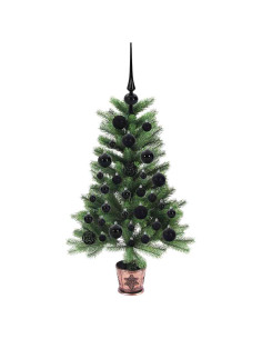 Albero di Natale con 150 LED con supporto Verde 90 cm PE