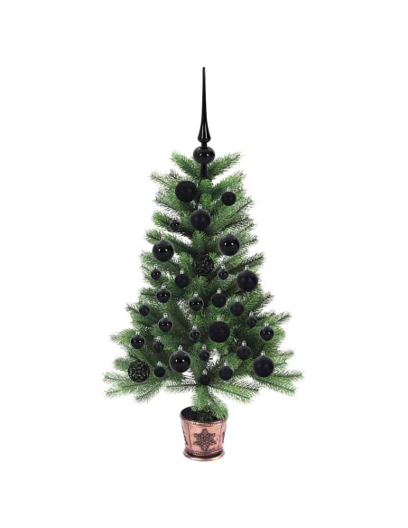 Albero di Natale con 150 LED con supporto Verde 90 cm PE
