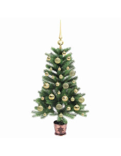Albero di Natale con 150 LED con supporto Verde 90 cm PE