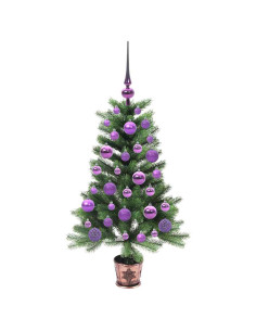 Albero di Natale con 150 LED con supporto Verde 90 cm PE