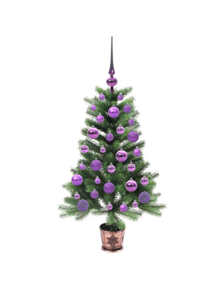 Albero di Natale con 150 LED con supporto Verde 90 cm PE