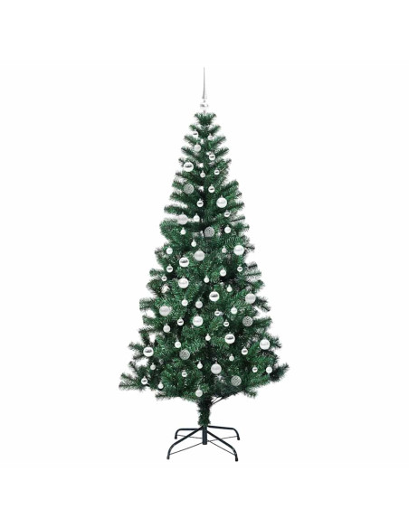 Albero di Natale artificiale con luci integrate Verde 210 cm