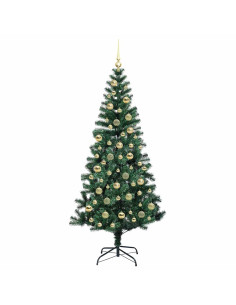 Albero di Natale artificiale con luci integrate Verde 210 cm