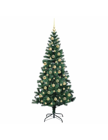 Albero di Natale artificiale con luci integrate Verde 210 cm