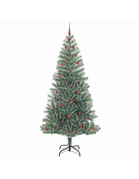 Albero di Natale Artificiale Imbiancato con Luci LED 240 cm