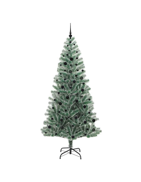 Albero di Natale Artificiale Imbiancato con Luci LED 240 cm