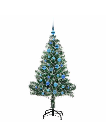 Albero di Natale Artificiale Imbiancato con Luci LED 150 cm