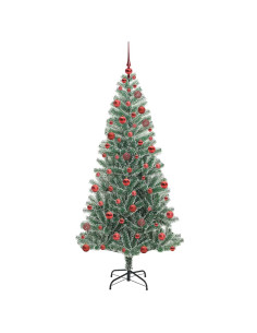 Albero di Natale Artificiale Imbiancato con Luci LED 180 cm