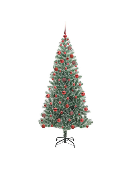 Albero di Natale Artificiale Imbiancato con Luci LED 180 cm