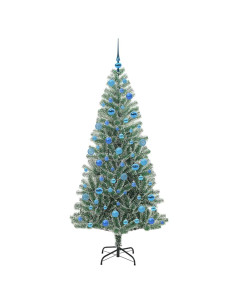 Albero di Natale Artificiale Imbiancato con Luci LED 180 cm