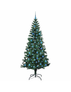 Albero di Natale artificiale con luci integrate Verde 240cm