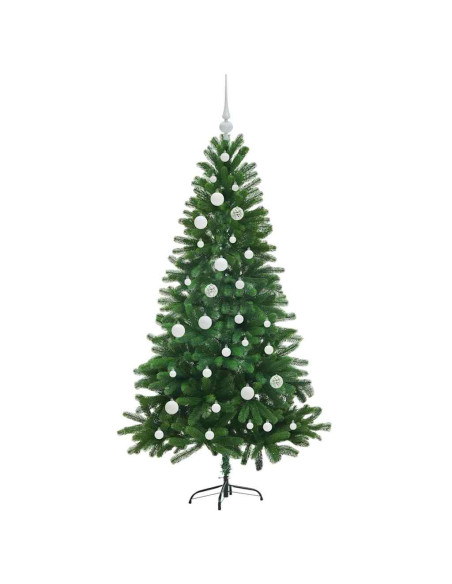 Albero di Natale con 150 LED con supporto Verde 150 cm PE