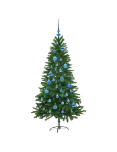Albero di Natale con 150 LED con supporto Verde 150 cm PE