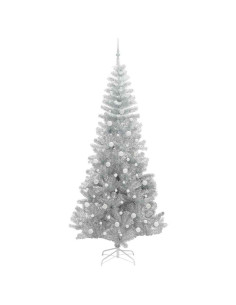 Albero di Natale con 300 LED con supporto Argento 240 cm PET