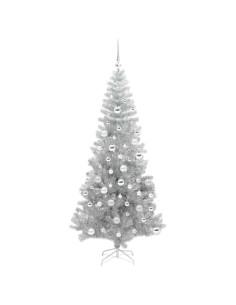 Albero di Natale con 300 LED con supporto Argento 180 cm PET