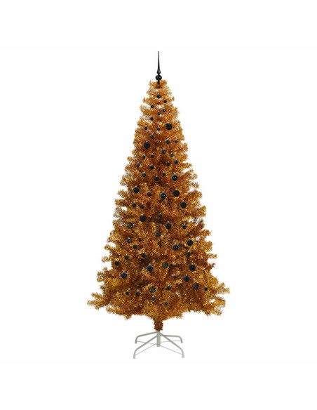 Albero di Natale con 300 LED con supporto Oro 240 cm PET