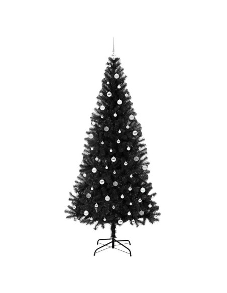 Albero di Natale con 300 LED con supporto Nero 240 cm PVC