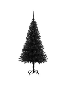 Albero di Natale con 150 LED con supporto Nero 150 cm PVC