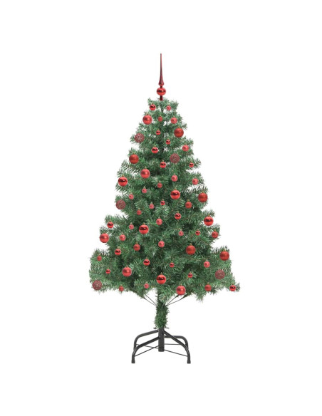 Albero di Natale con 300 LED con supporto Verde 180 cm PVC
