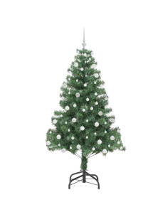 Albero di Natale con 300 LED con supporto Verde 180 cm PVC