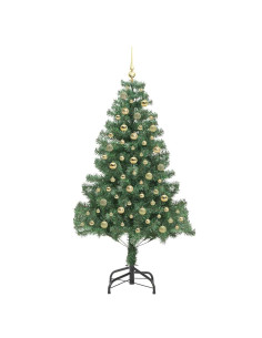 Albero di Natale con 300 LED con supporto Verde 180 cm PVC