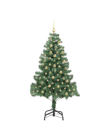 Albero di Natale con 300 LED con supporto Verde 180 cm PVC