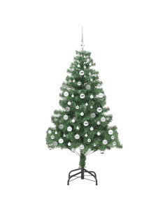 Albero di Natale con 300 LED con supporto Verde 180 cm PVC