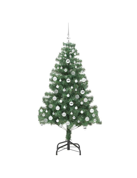 Albero di Natale con 300 LED con supporto Verde 180 cm PVC