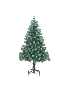 Albero di Natale con 300 LED con supporto Verde 180 cm PVC