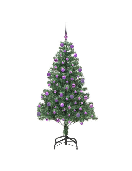 Albero di Natale con 300 LED con supporto Verde 210 cm PVC