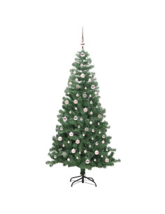 Albero di Natale con 300 LED con supporto Verde 240 cm PVC
