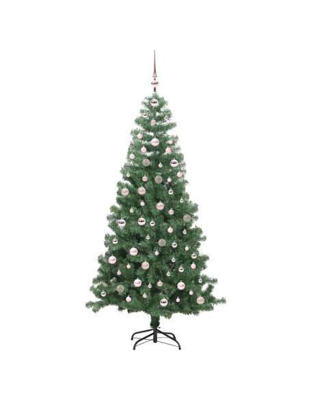 Albero di Natale con 300 LED con supporto Verde 240 cm PVC