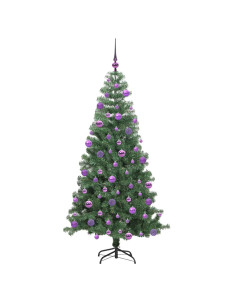 Albero di Natale con 300 LED con supporto Verde 240 cm PVC