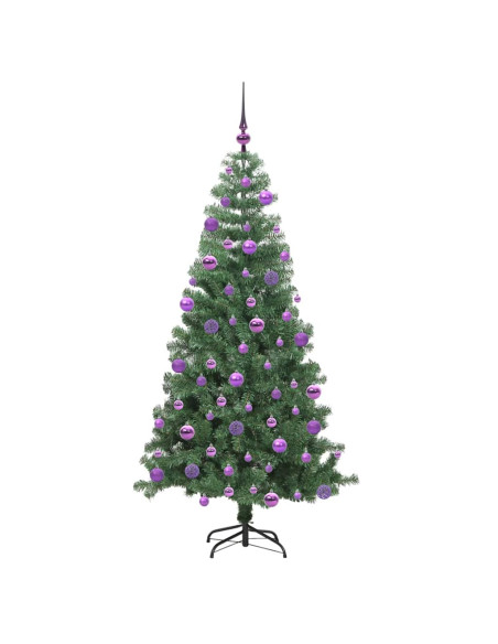 Albero di Natale con 300 LED con supporto Verde 240 cm PVC