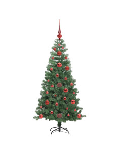 Albero di Natale con 150 LED con supporto Verde 120 cm PVC