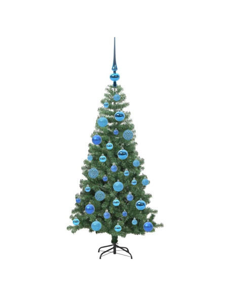 Albero di Natale con 150 LED con supporto Verde 120 cm PVC