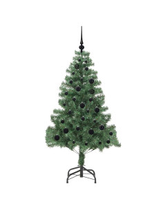 Albero di Natale con 150 LED con supporto Verde 150 cm PVC