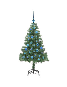 Albero di Natale con 150 LED con supporto Verde 150 cm PVC