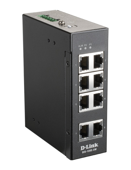 D-Link DIS-100E-8W switch di rete Non gestito L2 Fast Ethernet (10/100) Nero