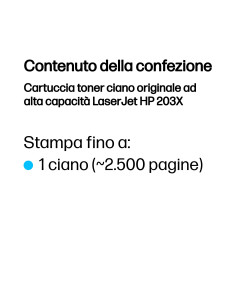 HP Cartuccia toner ciano originale ad alta capacità LaserJet 203X