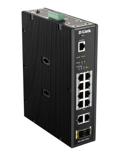 D-Link DIS-200G-12PS switch di rete Gestito L2 Gigabit Ethernet (10/100/1000) Supporto Power over Ethernet (PoE) Nero
