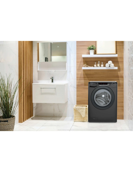 Candy Ultra Hygiene HE1584TWMBB6-S lavatrice Caricamento frontale 8 kg 1500 Giri/min Nero