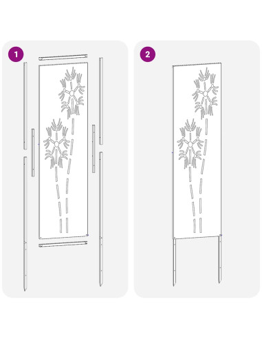 Schermo per privacy in giardino Traforo Argento 32 x 140 cm